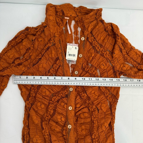 NWT Free People's shayla lace mini dress size S Pumpkin $ 158 - Picture 13 of 16